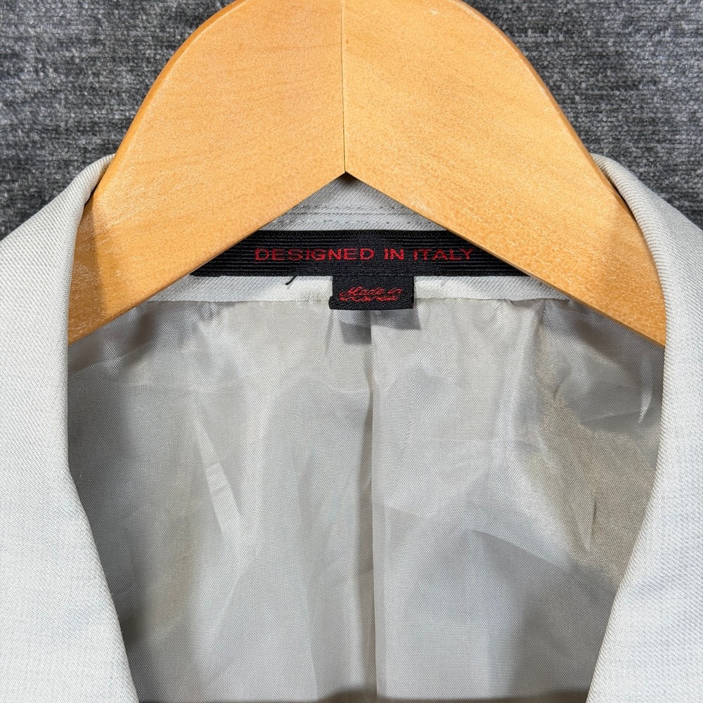 Leonardi Men's Blazer 44R Light Gray Super 150s 3 Button Sport Coat NWT - Picture 2 of 16